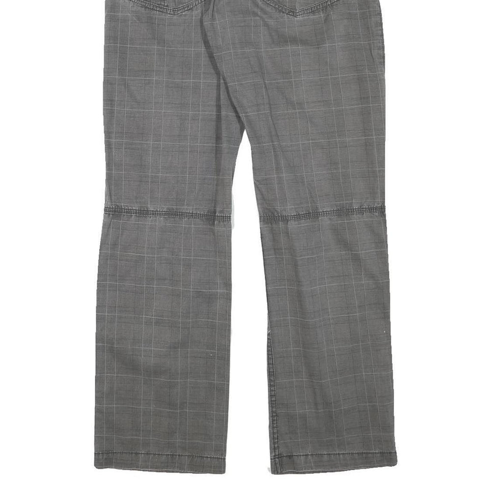 URBN DSTR Mens Regular Fit Cotton Blend Grey Straight Trousers W31 L32 Casual