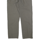 WRANGLER Mens Cotton Blend Green Regular Straight Trousers W34 L30 Casual Zip