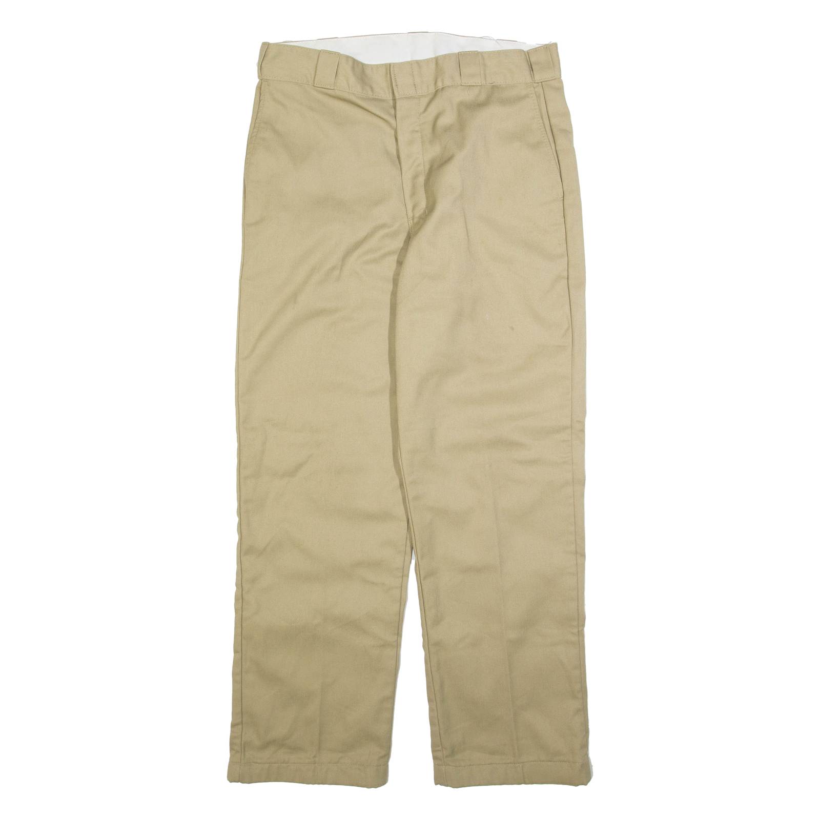DICKIES Lined Mens Trousers Beige Relaxed Straight W34 L29