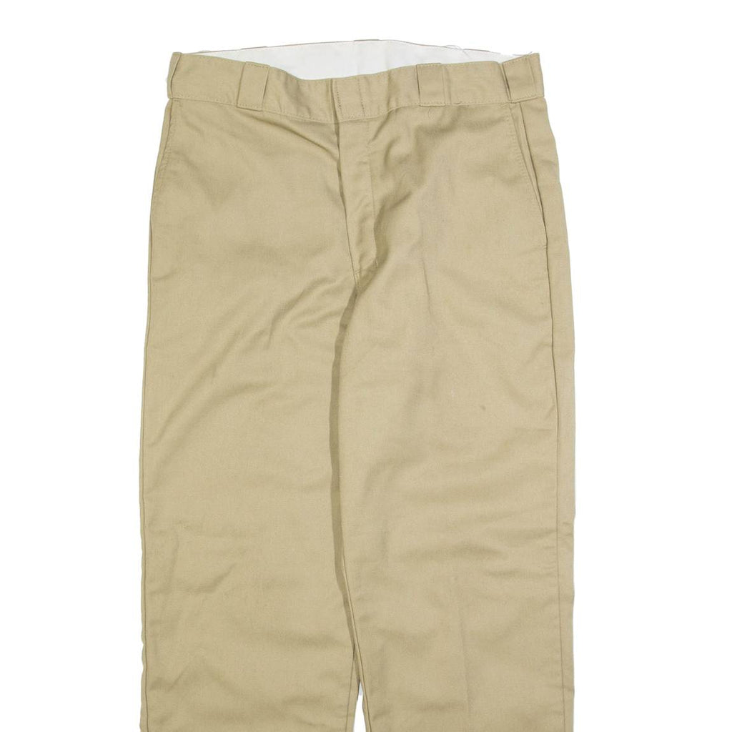 DICKIES Lined Mens Trousers Beige Relaxed Straight W34 L29