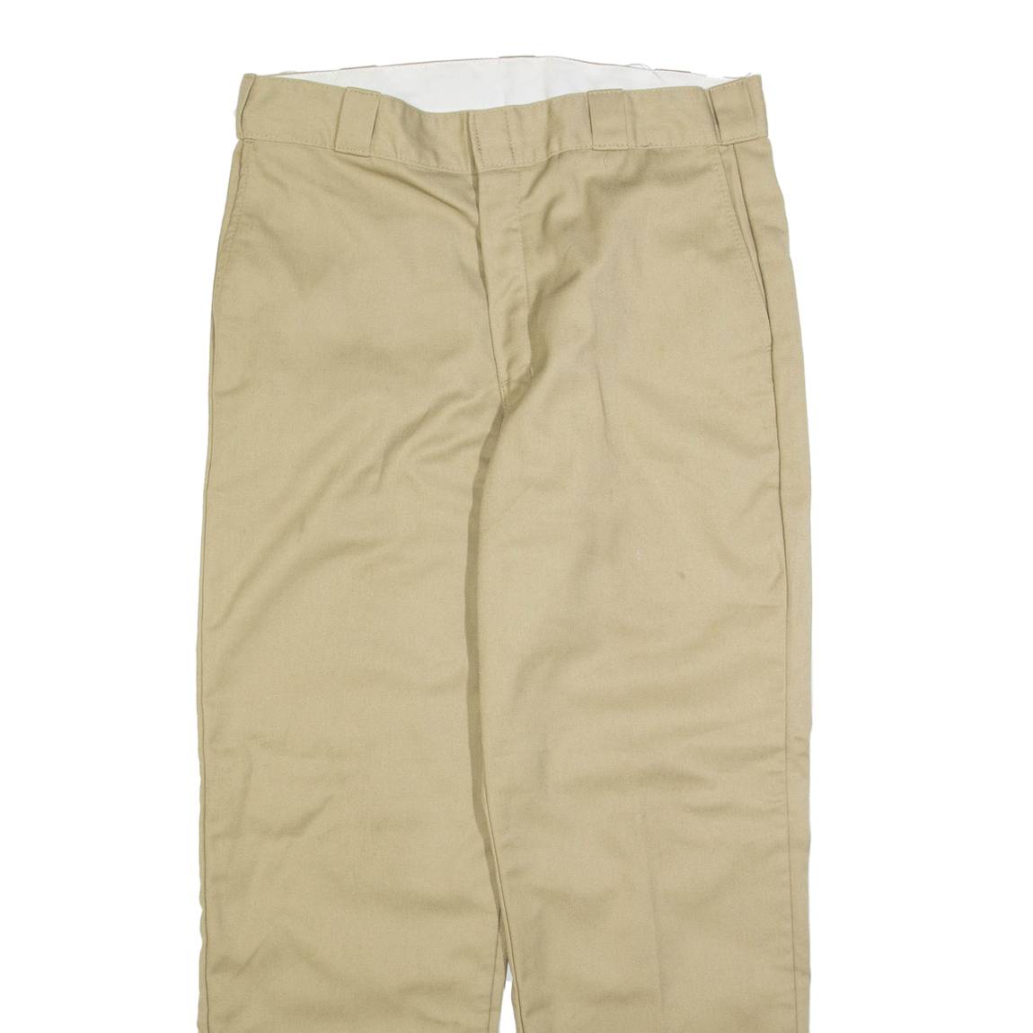 DICKIES Lined Mens Trousers Beige Relaxed Straight W34 L29