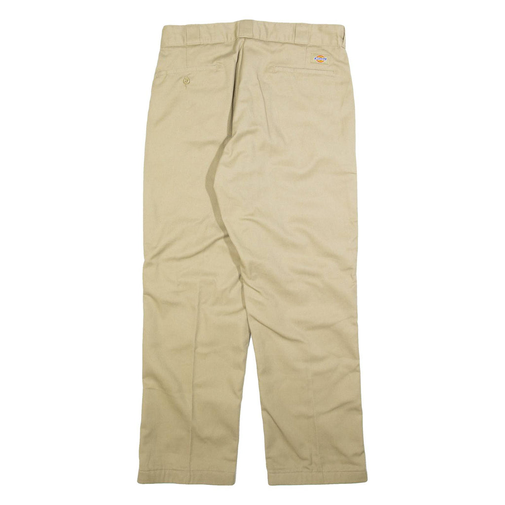 DICKIES Lined Mens Trousers Beige Relaxed Straight W34 L29