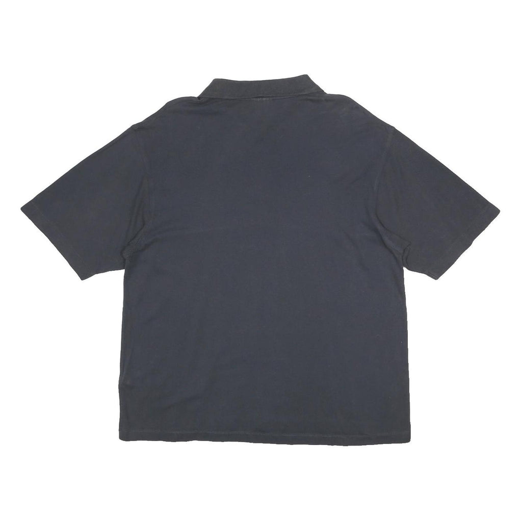 REEBOK Mens Black Polo Shirt XL Cotton Short Sleeve Stripe Basic Casual