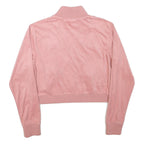 ELLESSE Womens Pink Zip Jacket M Polyester Blend Plain Casual Cropped Track Top
