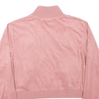 ELLESSE Womens Pink Zip Jacket M Polyester Blend Plain Casual Cropped Track Top