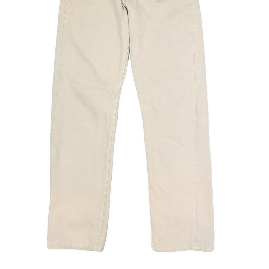 LEVI'S 501 Mens Jeans Cream Regular Straight Denim Raw W28 L29 Classic Button
