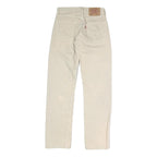 LEVI'S 501 Mens Jeans Cream Regular Straight Denim Raw W28 L29 Classic Button