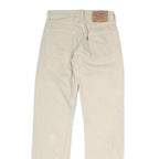 LEVI'S 501 Mens Jeans Cream Regular Straight Denim Raw W28 L29 Classic Button