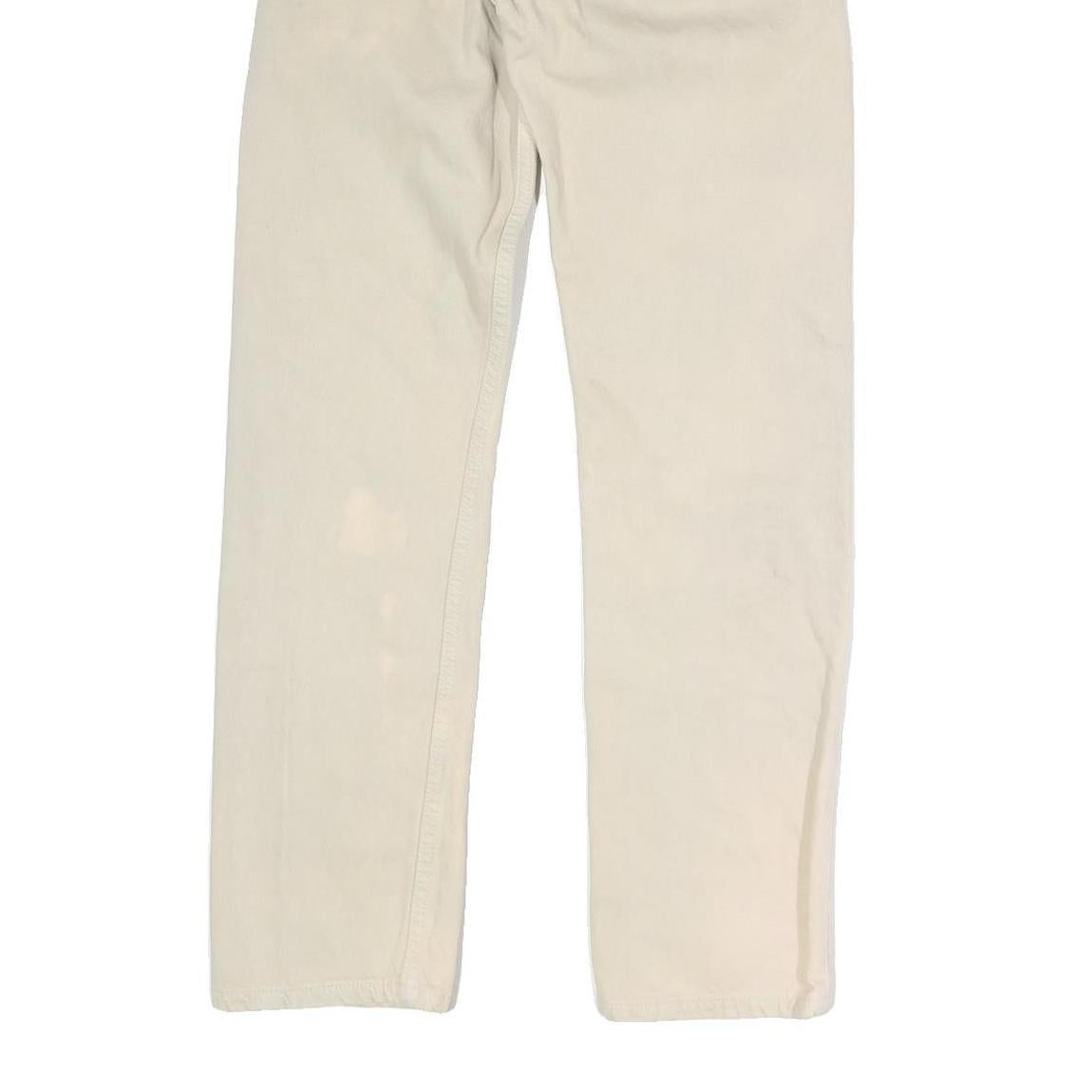 LEVI'S 501 Mens Jeans Cream Regular Straight Denim Raw W28 L29 Classic Button