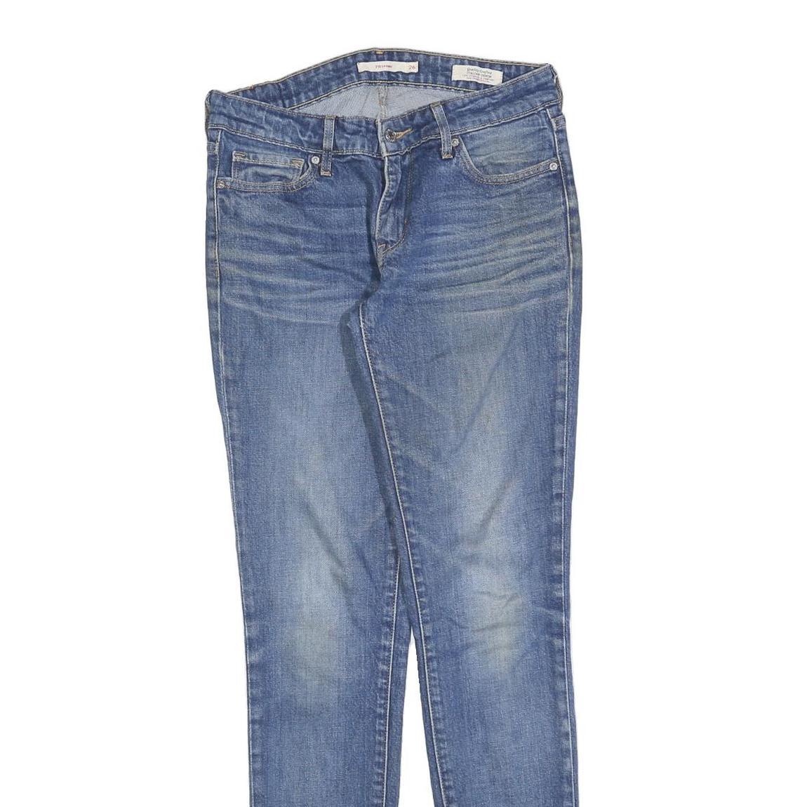 LEVI'S 711 Womens Jeans Blue Slim Skinny Denim Medium W26 L32 Stretch Casual