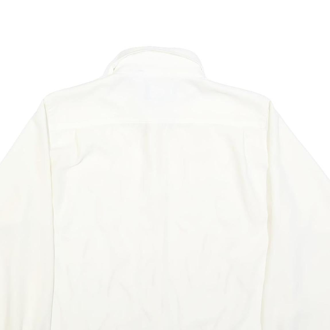 PRONTI Mens White M Shirt Polyester Long Sleeve Classic Fit Button Collar