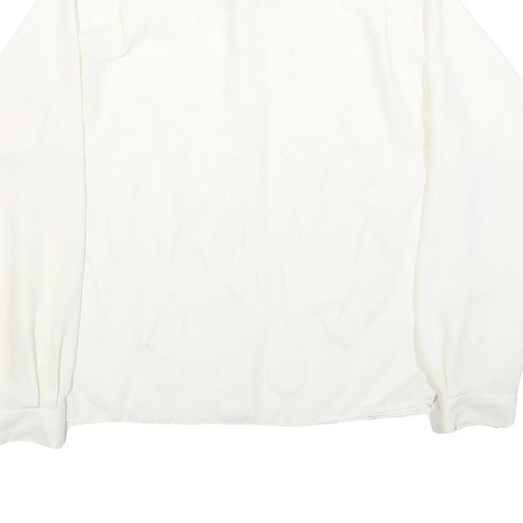 PRONTI Mens White M Shirt Polyester Long Sleeve Classic Fit Button Collar