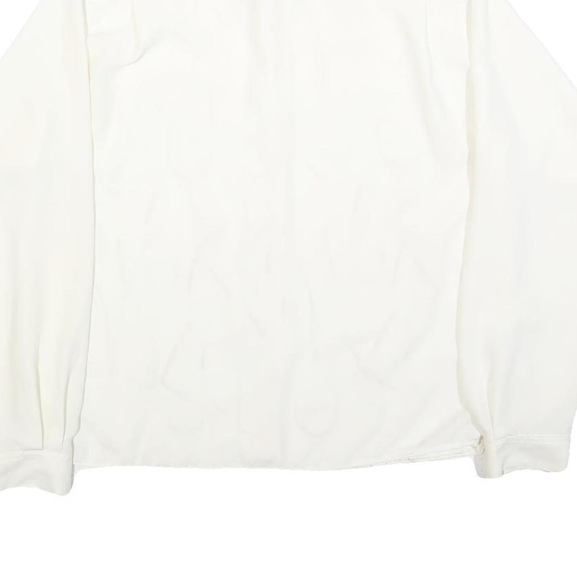 PRONTI Mens White M Shirt Polyester Long Sleeve Classic Fit Button Collar