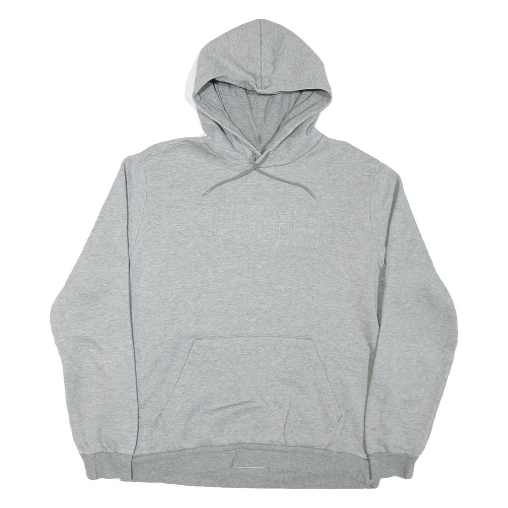 PUMA Mens Grey Pullover Hoodie L Cotton Blend Casual Sweatshirt