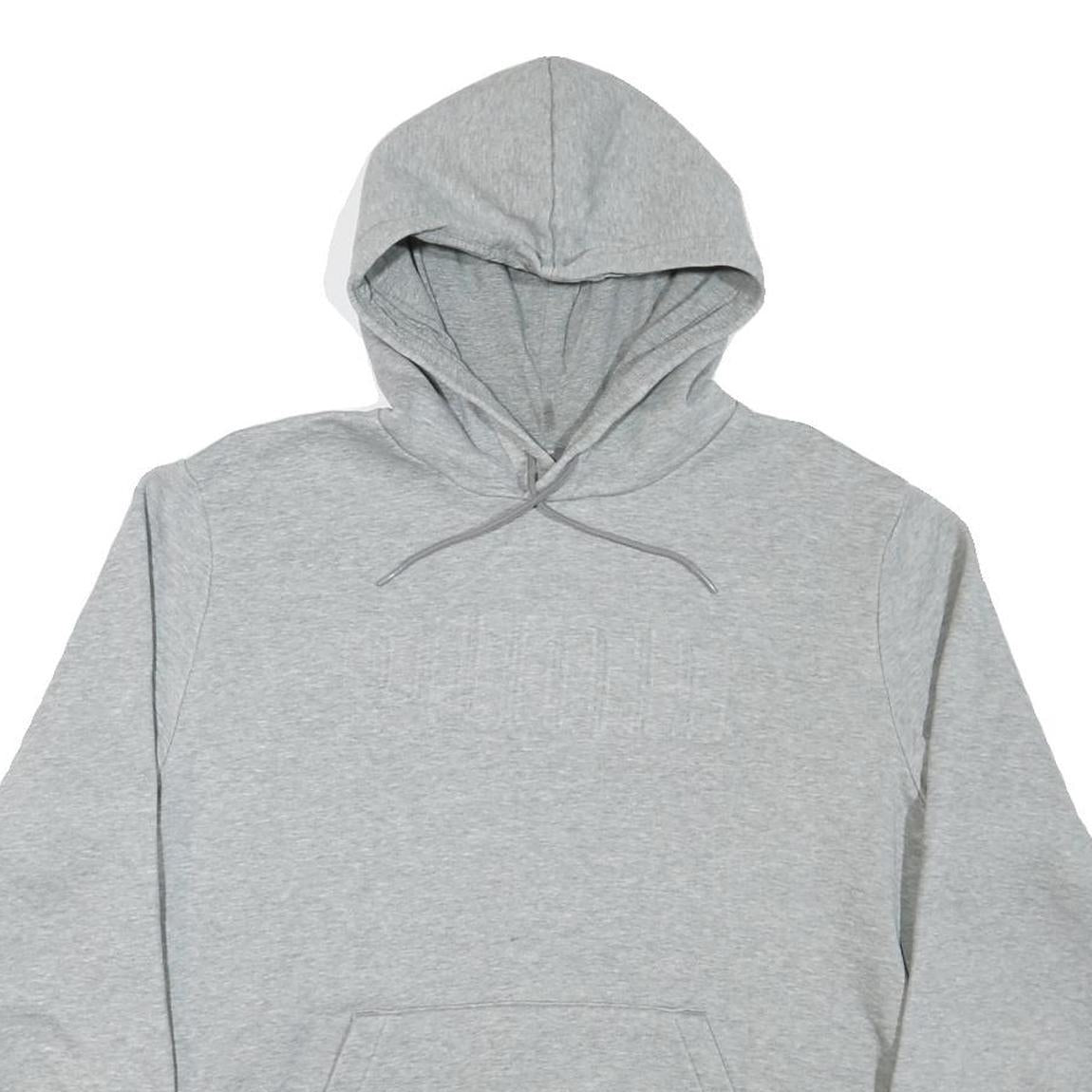 PUMA Mens Grey Pullover Hoodie L Cotton Blend Casual Sweatshirt