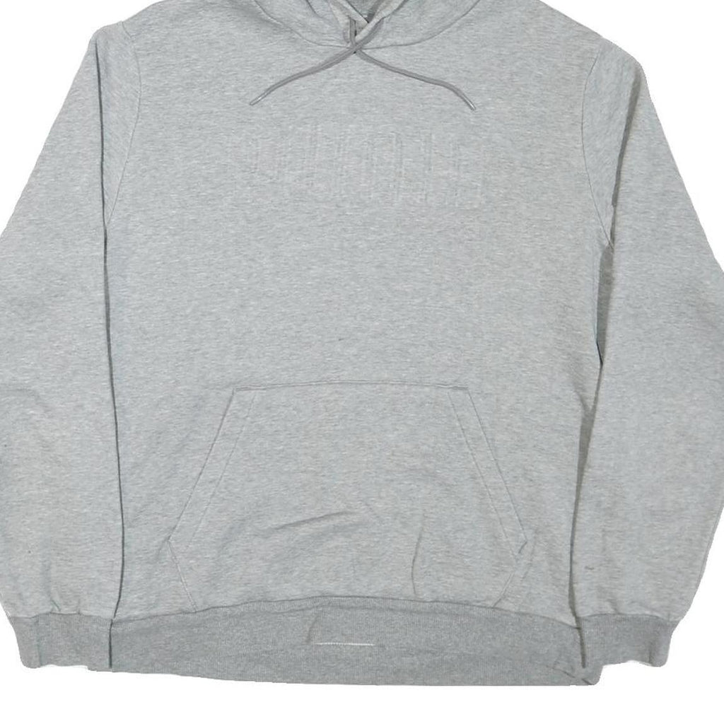 PUMA Mens Grey Pullover Hoodie L Cotton Blend Casual Sweatshirt