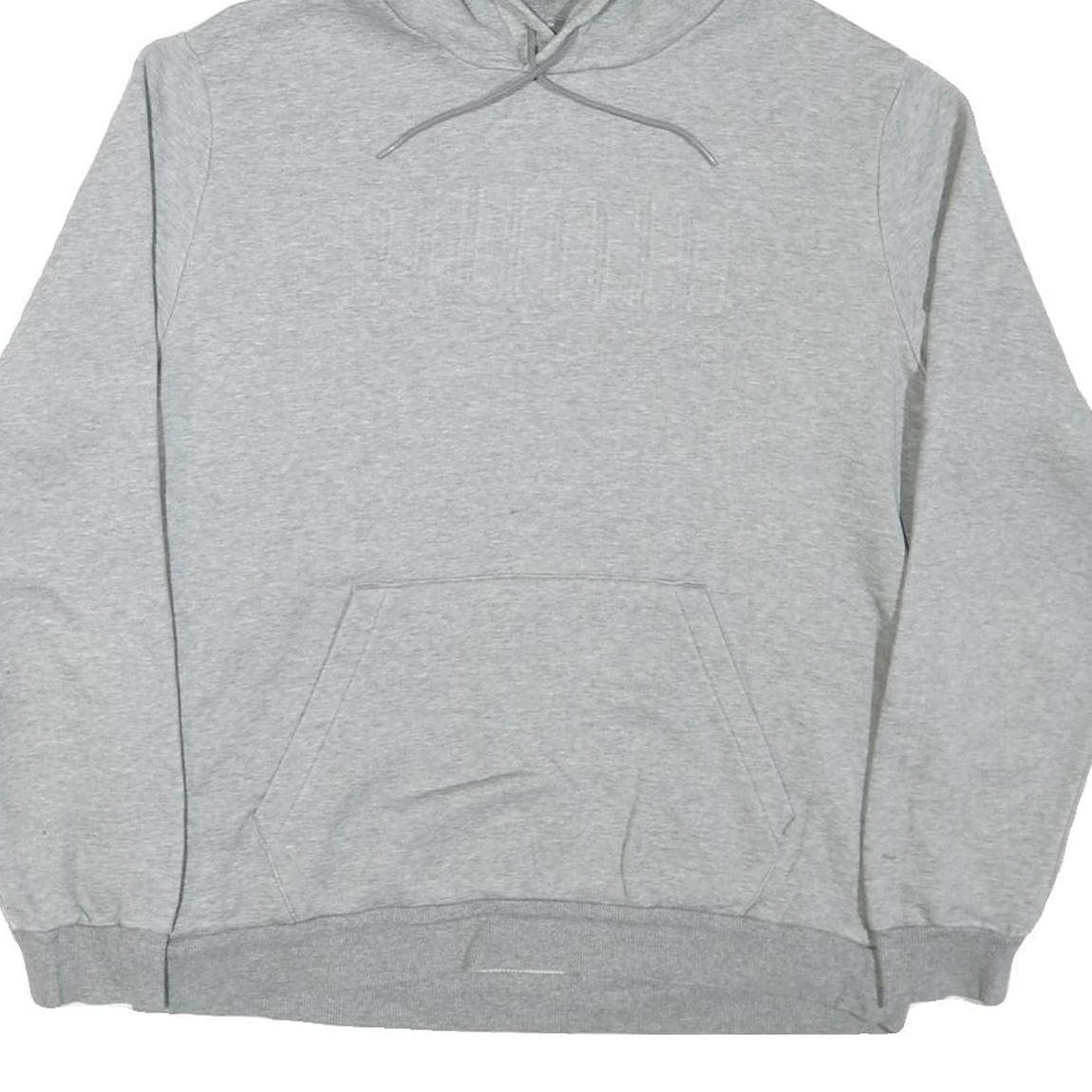 PUMA Mens Grey Pullover Hoodie L Cotton Blend Casual Sweatshirt