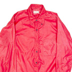 MCGREGOR Mens Plain Shirt Red 90s Long Sleeve M