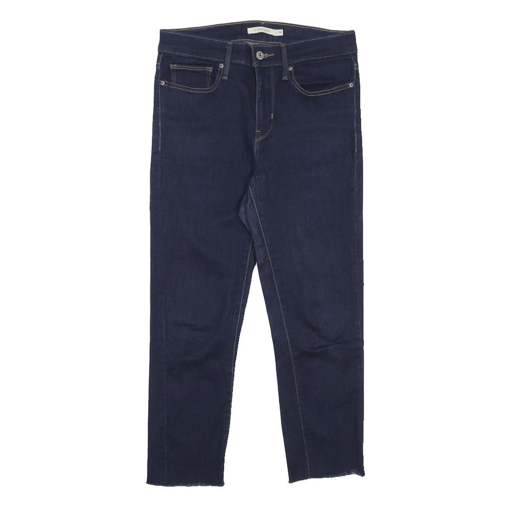 LEVI'S Womens Jeans Blue Slim Skinny Denim Raw W28 L22 Zip Cotton Blend
