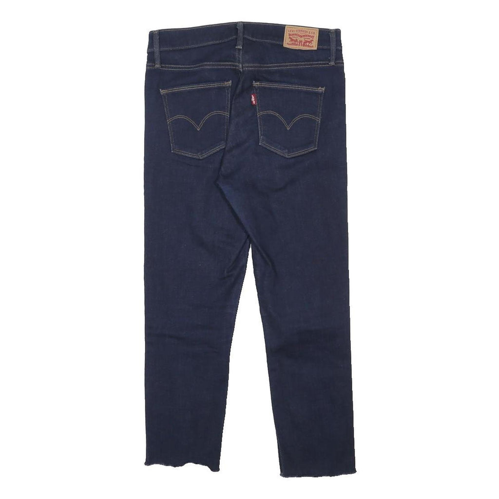 LEVI'S Womens Jeans Blue Slim Skinny Denim Raw W28 L22 Zip Cotton Blend