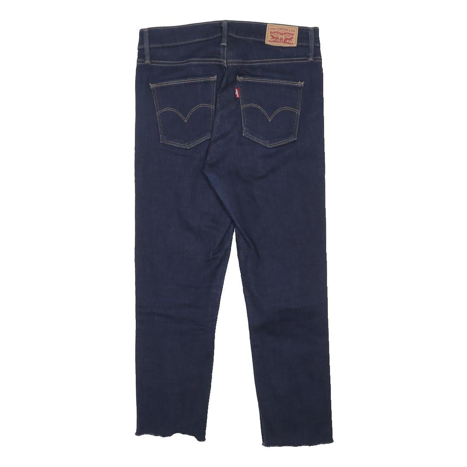 LEVI'S Womens Jeans Blue Slim Skinny Denim Raw W28 L22 Zip Cotton Blend