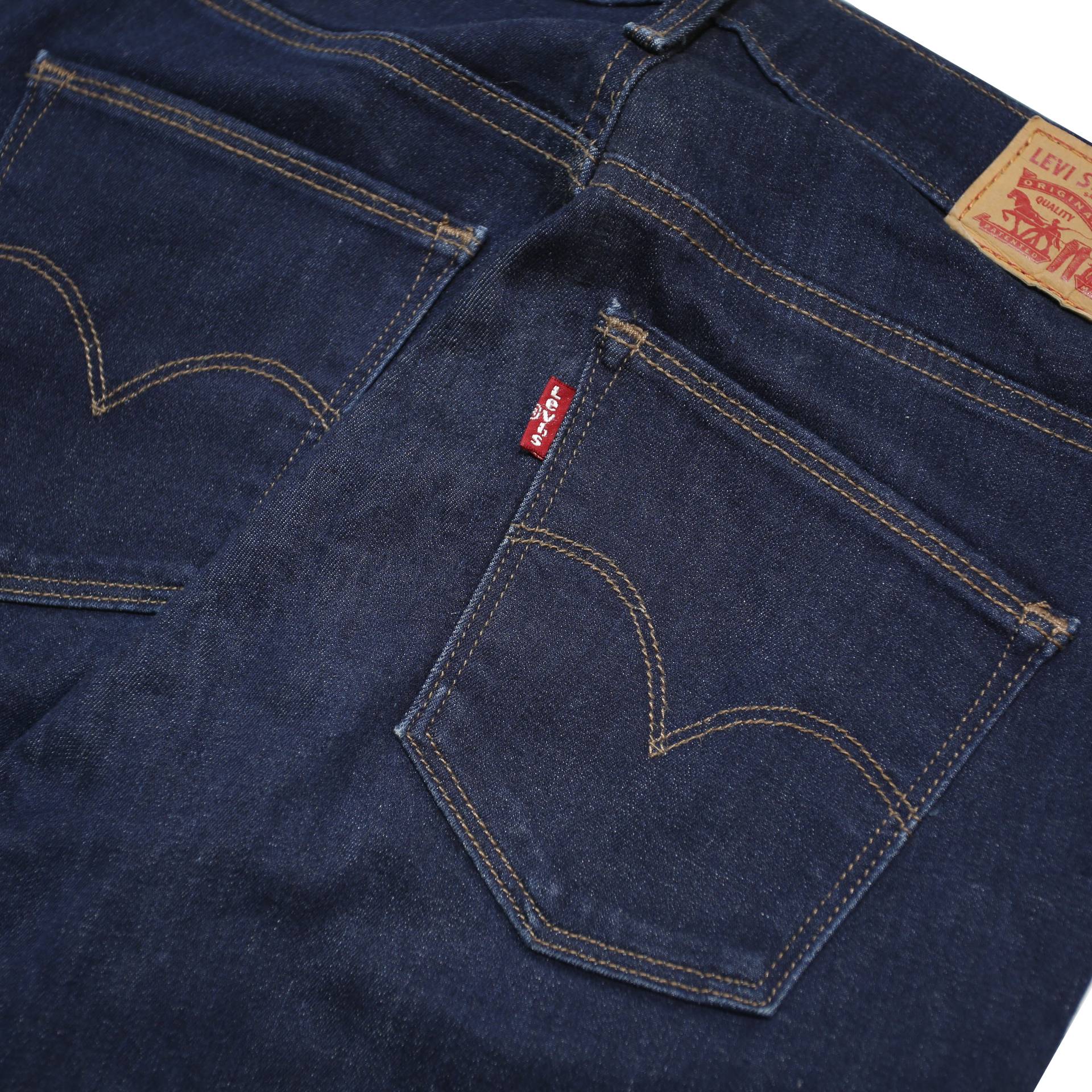 LEVI'S Womens Jeans Blue Slim Skinny Denim Raw W28 L22 Zip Cotton Blend
