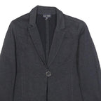 ARMANI JEANS Womens Black Button Jacket S Woven Tailored Casual Workwear
