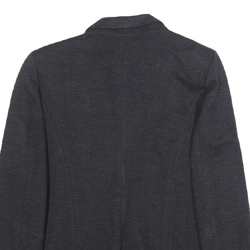 ARMANI JEANS Womens Black Button Jacket S Woven Tailored Casual Workwear