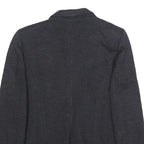 ARMANI JEANS Womens Black Button Jacket S Woven Tailored Casual Workwear