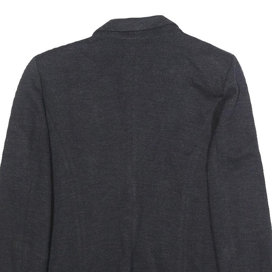 ARMANI JEANS Womens Black Button Jacket S Woven Tailored Casual Workwear