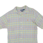 POLO RALPH LAUREN Mens Blue & Yellow Check Shirt M Casual Summer Cotton