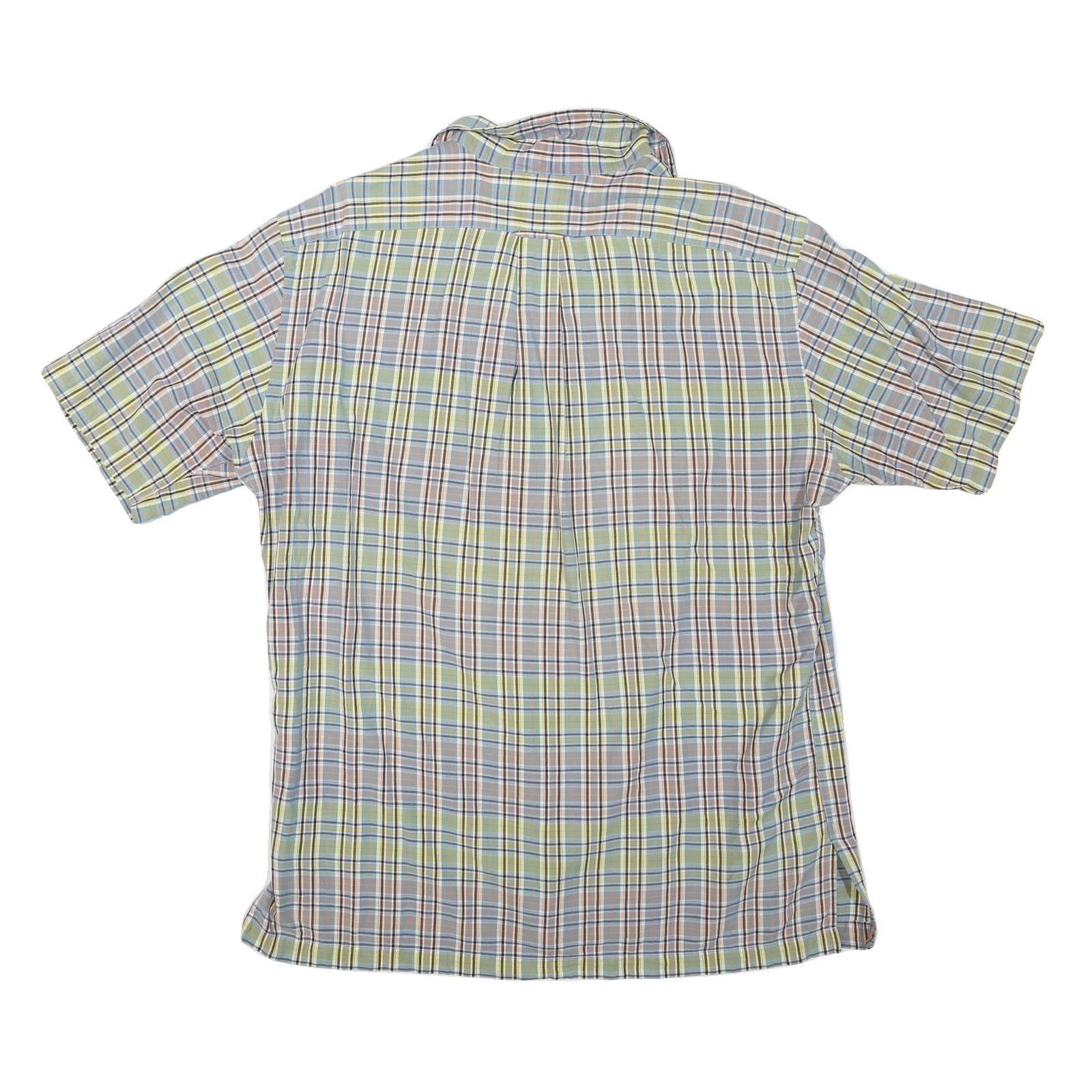 POLO RALPH LAUREN Mens Blue & Yellow Check Shirt M Casual Summer Cotton