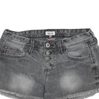 TOMMY HILFIGER Womens Shorts Grey Denim Cut-Off M W29 Button Fly Casual Summer
