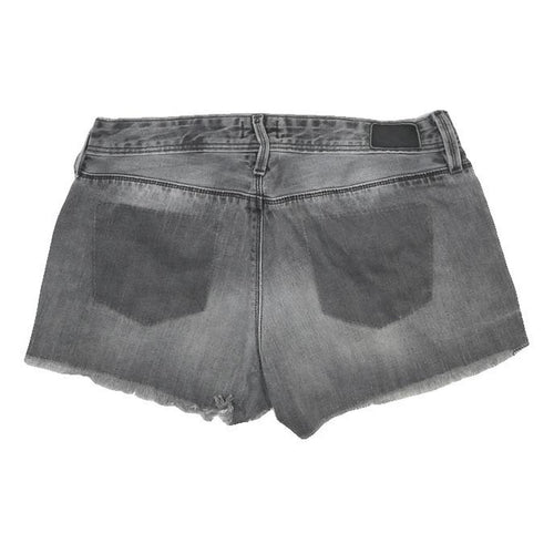 TOMMY HILFIGER Womens Shorts Grey Denim Cut-Off M W29 Button Fly Casual Summer
