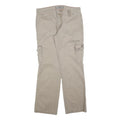 DICKIES Womens Regular Beige Cotton Blend Cargo Trousers W32 L32 Practical