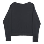 NIKE Womens Black Crew Neck L Cotton Blend Sweatshirt Pullover Casual