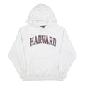 CHAMPION Mens White Harvard Cotton Blend Pullover Hoodie M University Print