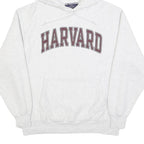 CHAMPION Mens White Harvard Cotton Blend Pullover Hoodie M University Print