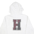 CHAMPION Mens White Harvard Cotton Blend Pullover Hoodie M University Print