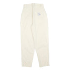 Womens Cotton Blend Cream Regular Fit Zip Closure Trousers W26 L28 Casual Wear