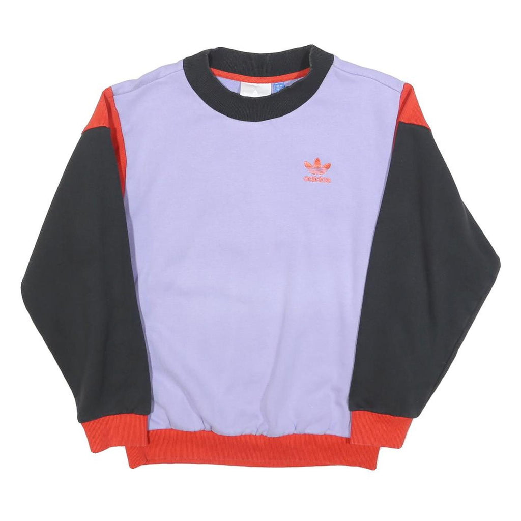 ADIDAS Womens Purple & Black & Red Florida Shore Crew Neck UK 8 Sweatshirt