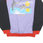 ADIDAS Womens Purple & Black & Red Florida Shore Crew Neck UK 8 Sweatshirt