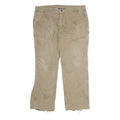 CARHARTT Mens Cotton Canvas Beige Regular Fit Straight Leg Trousers W38 L29