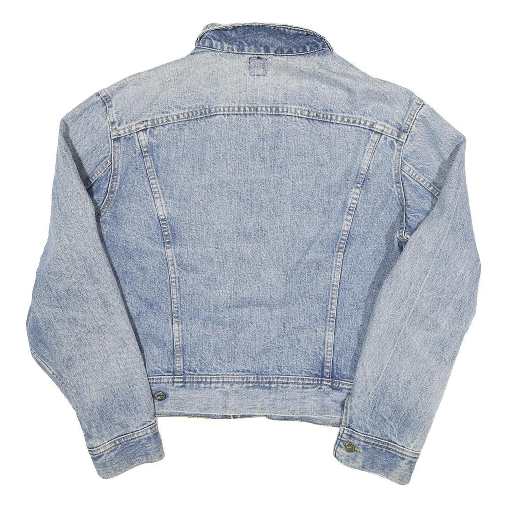 LEE Womens Blue Denim Jacket M Cotton Blend Button Closure Classic Fit Casual