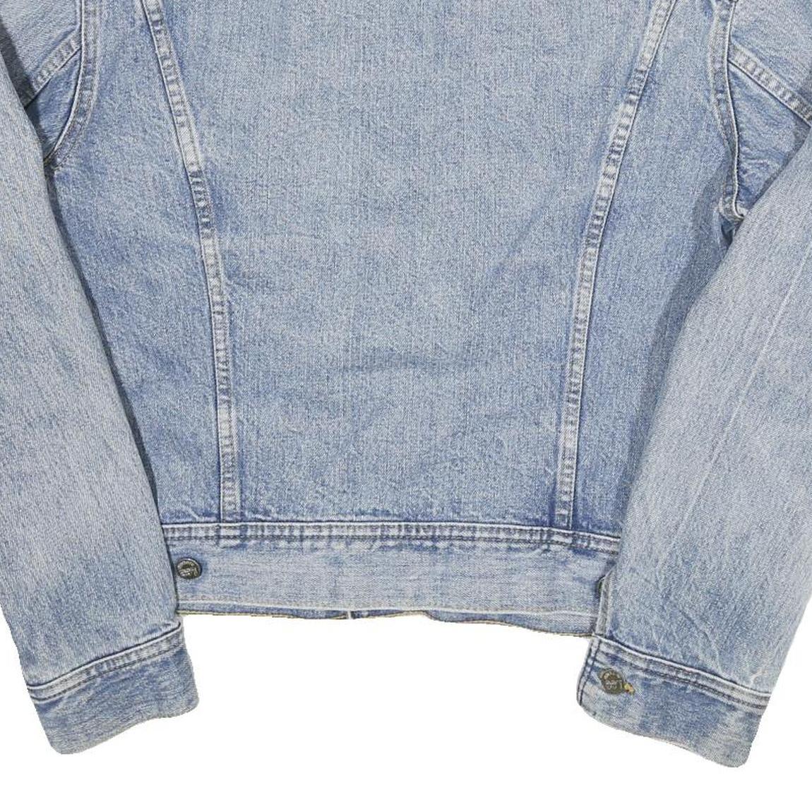 LEE Womens Blue Denim Jacket M Cotton Blend Button Closure Classic Fit Casual