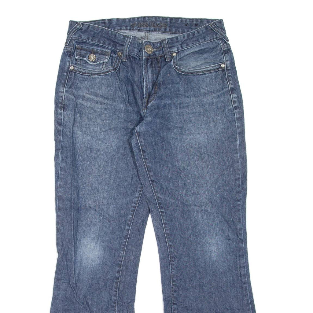 GUESS JEANS Womens Jeans Blue Regular Bootcut Stone Wash W31 L28