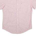 TOMMY HILFIGER Mens Pink Shirt M Button-Down Collar Short Sleeve Cotton