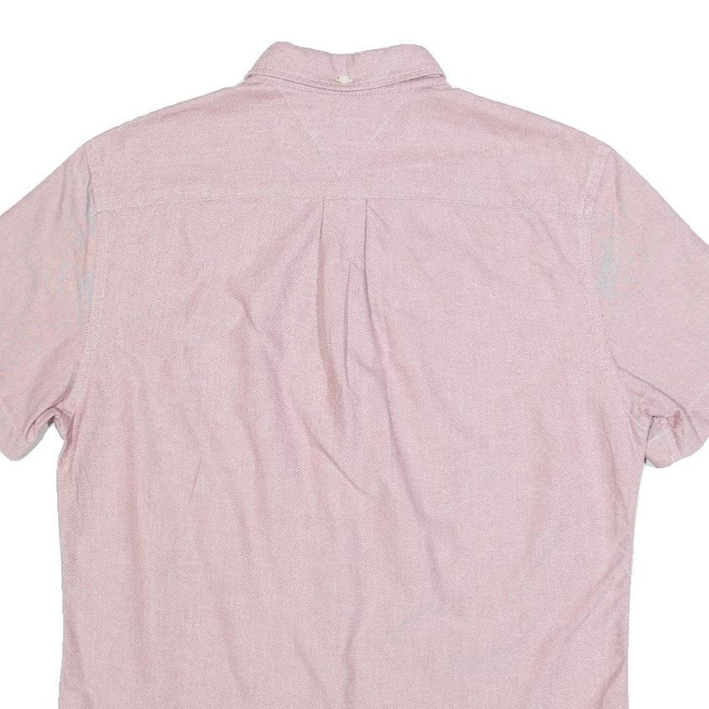 TOMMY HILFIGER Mens Pink Shirt M Button-Down Collar Short Sleeve Cotton