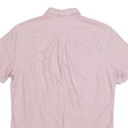TOMMY HILFIGER Mens Pink Shirt M Button-Down Collar Short Sleeve Cotton