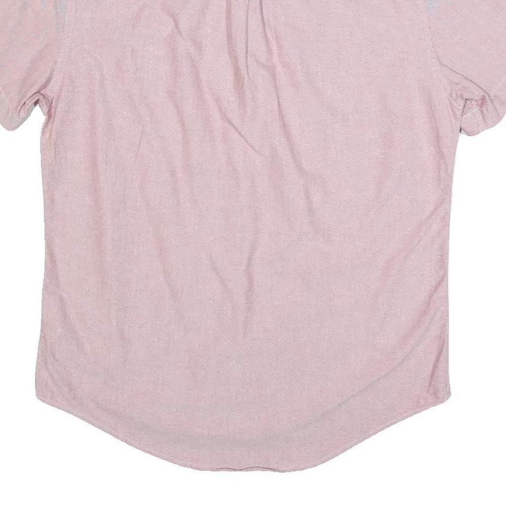 TOMMY HILFIGER Mens Pink Shirt M Button-Down Collar Short Sleeve Cotton